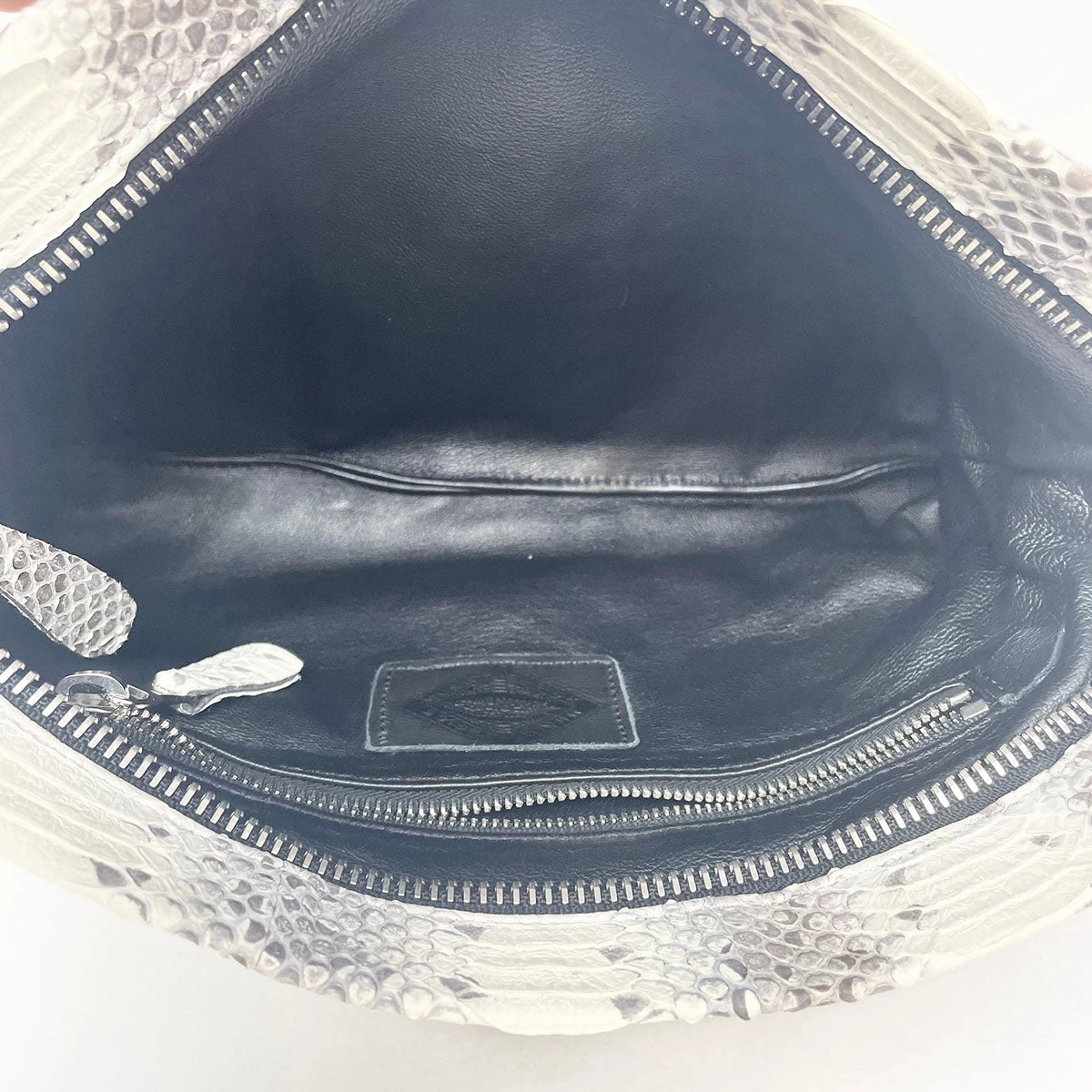 Musick Suzie Q Skull Python Clutch