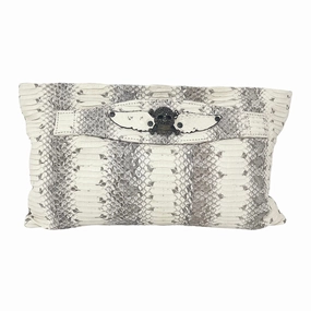 Musick Suzie Q Skull Python Clutch