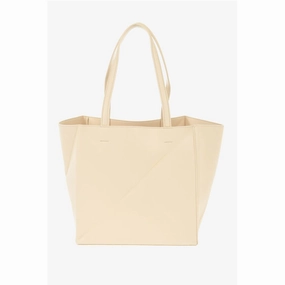 Nanushka Solid Color Faux Leather THE ORIGAMI Tote Bag