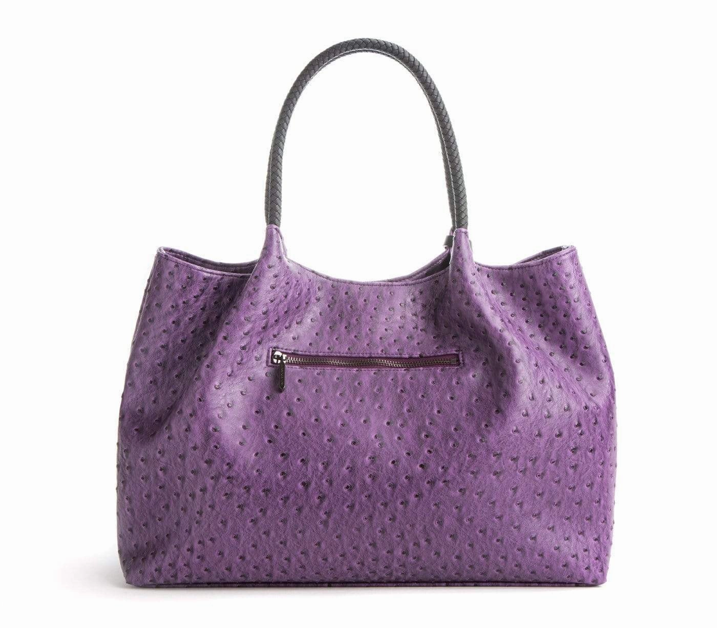 Naomi Vegan Leather Tote Bag | Purple