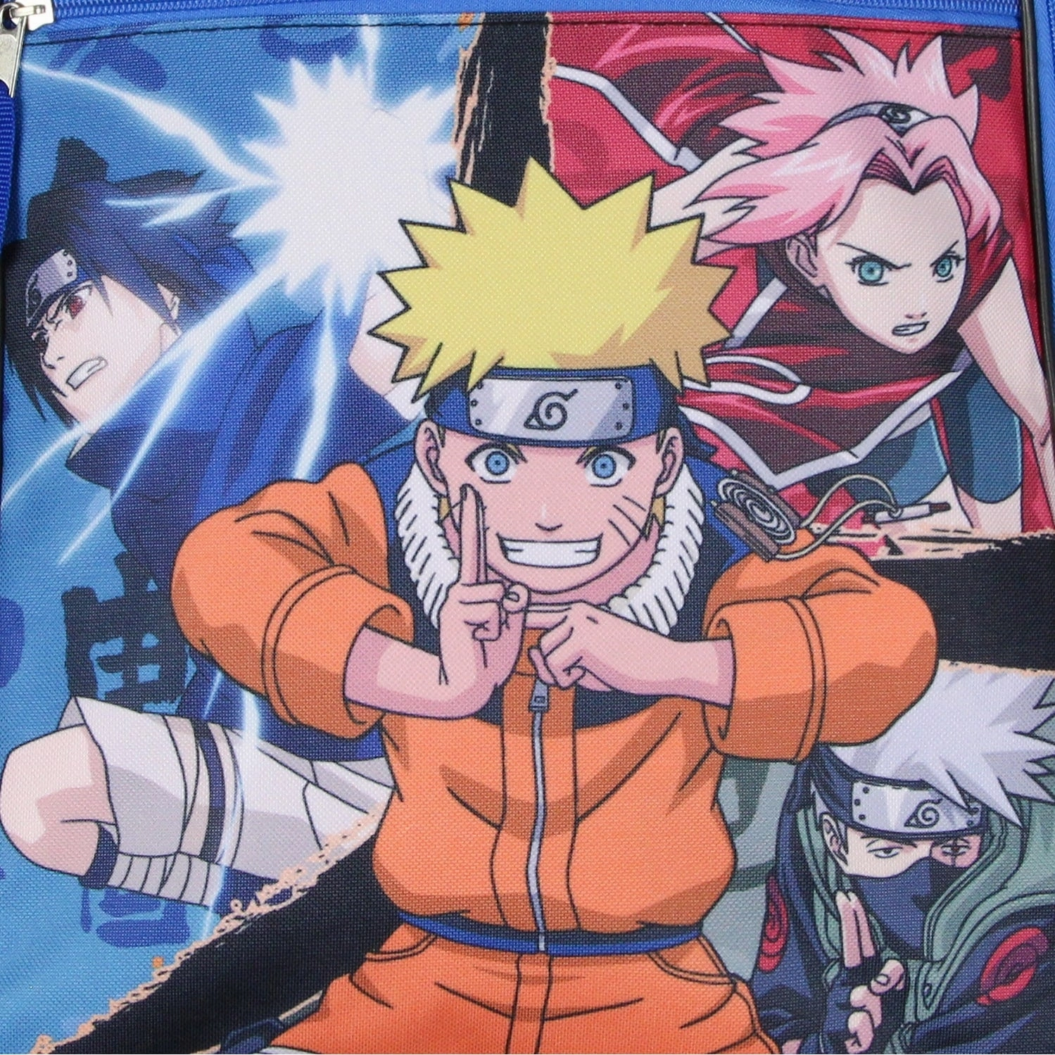 Naruto Shippuden Group Fight Pose Sasuke Sakura Uzumaki School Travel Backpack - One Size Fits Most