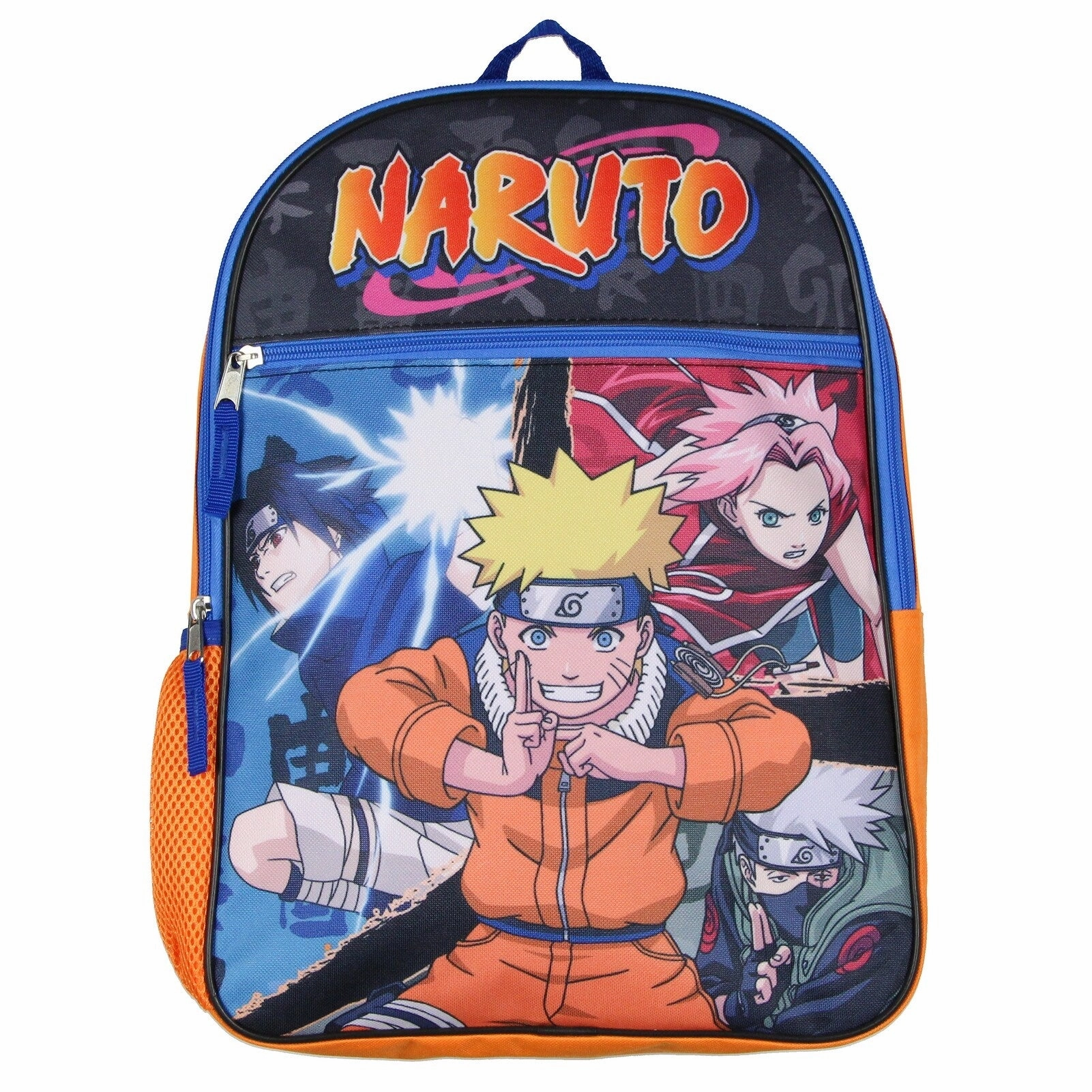 Naruto Shippuden Group Fight Pose Sasuke Sakura Uzumaki School Travel Backpack - One Size Fits Most