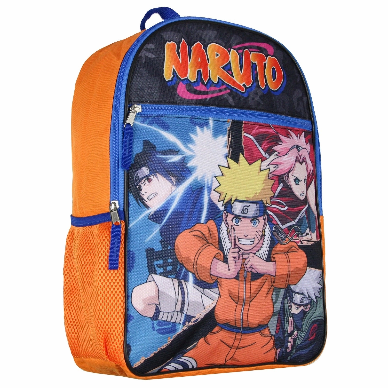Naruto Shippuden Group Fight Pose Sasuke Sakura Uzumaki School Travel Backpack - One Size Fits Most