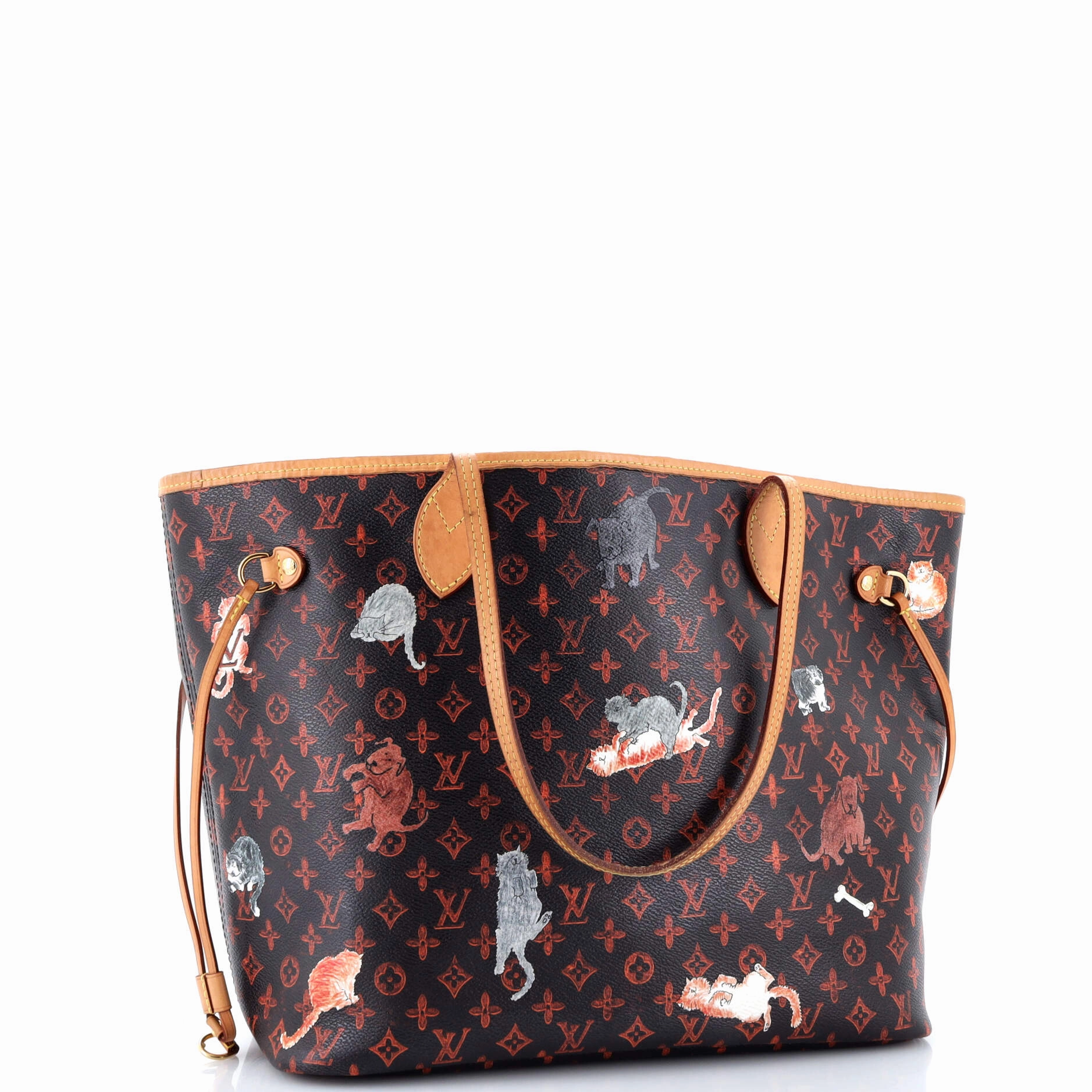Neverfull NM Tote Limited Edition Grace Coddington Catogram Canvas MM