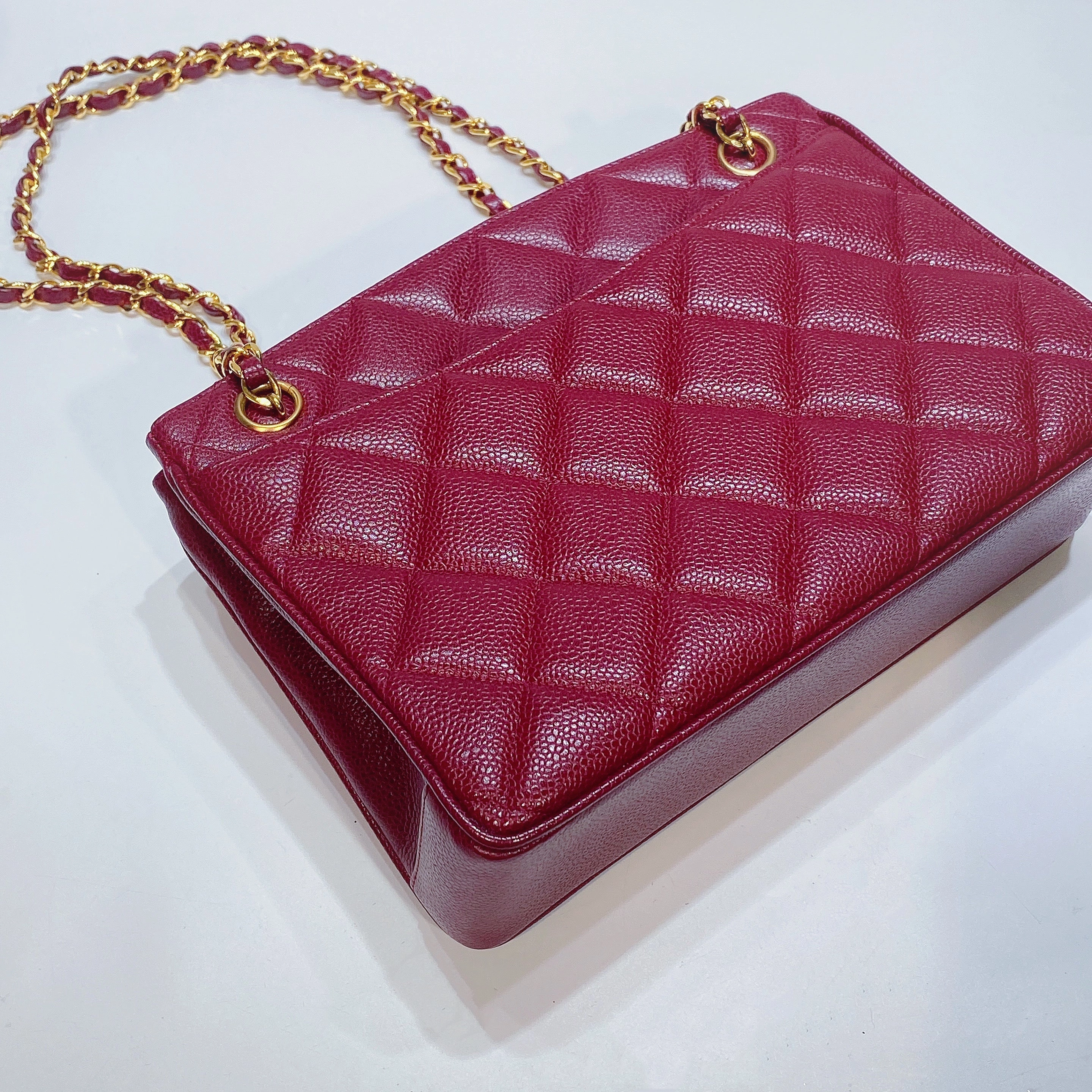 No.3719-Chanel Vintage Caviar TurnLock Shoulder Bag