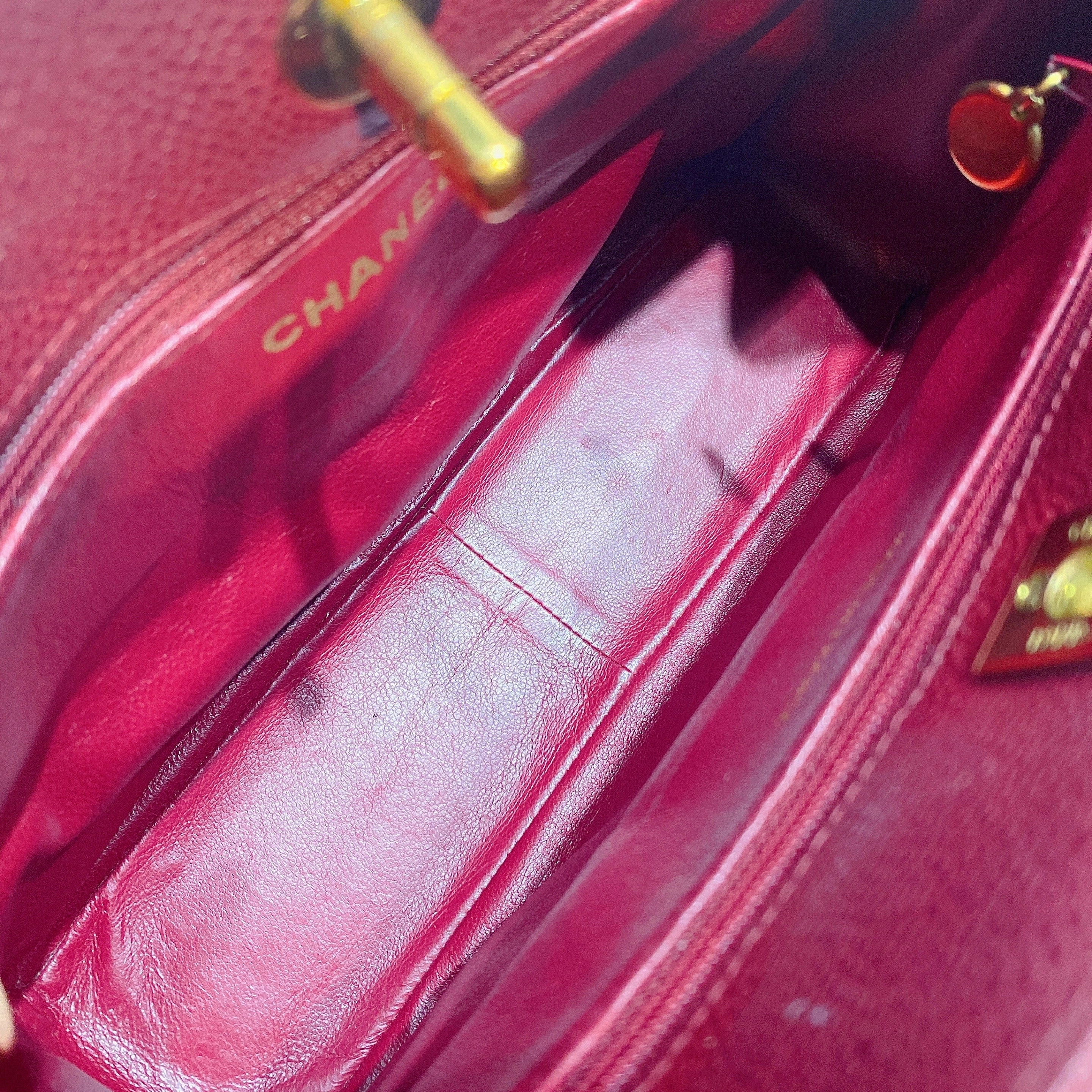 No.3719-Chanel Vintage Caviar TurnLock Shoulder Bag