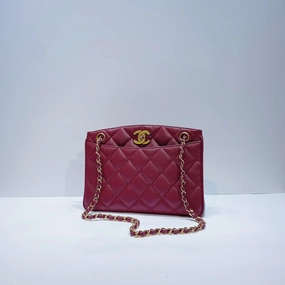 No.3719-Chanel Vintage Caviar TurnLock Shoulder Bag