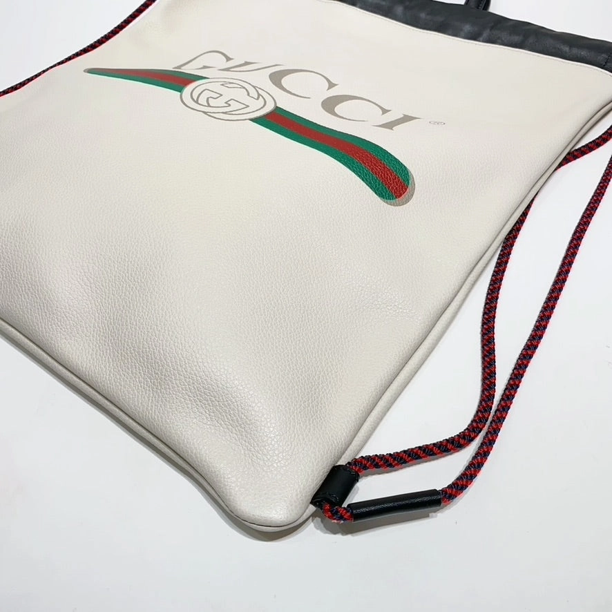 No.4354-Gucci Print Leather Backpack (Unused / )