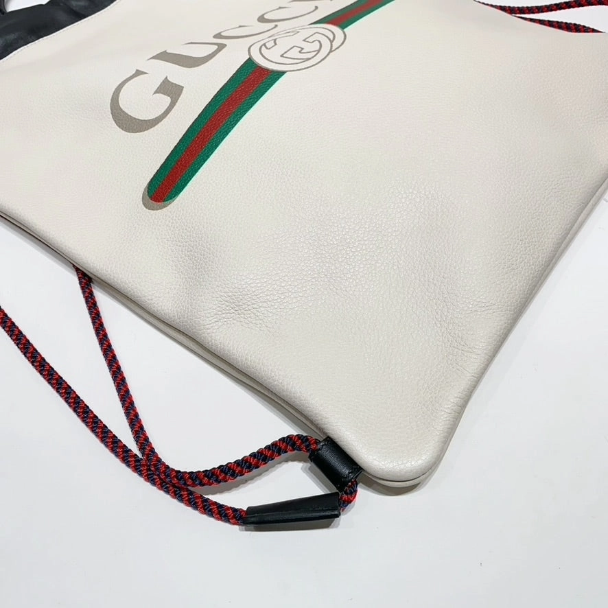 No.4354-Gucci Print Leather Backpack (Unused / )