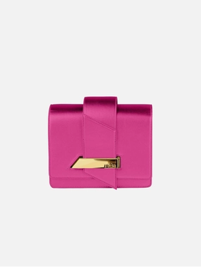 Nora Apple Leather Vegan Crossbody Bag |  Raspberry
