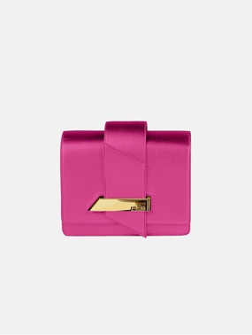 Nora Apple Leather Vegan Crossbody Bag |  Raspberry