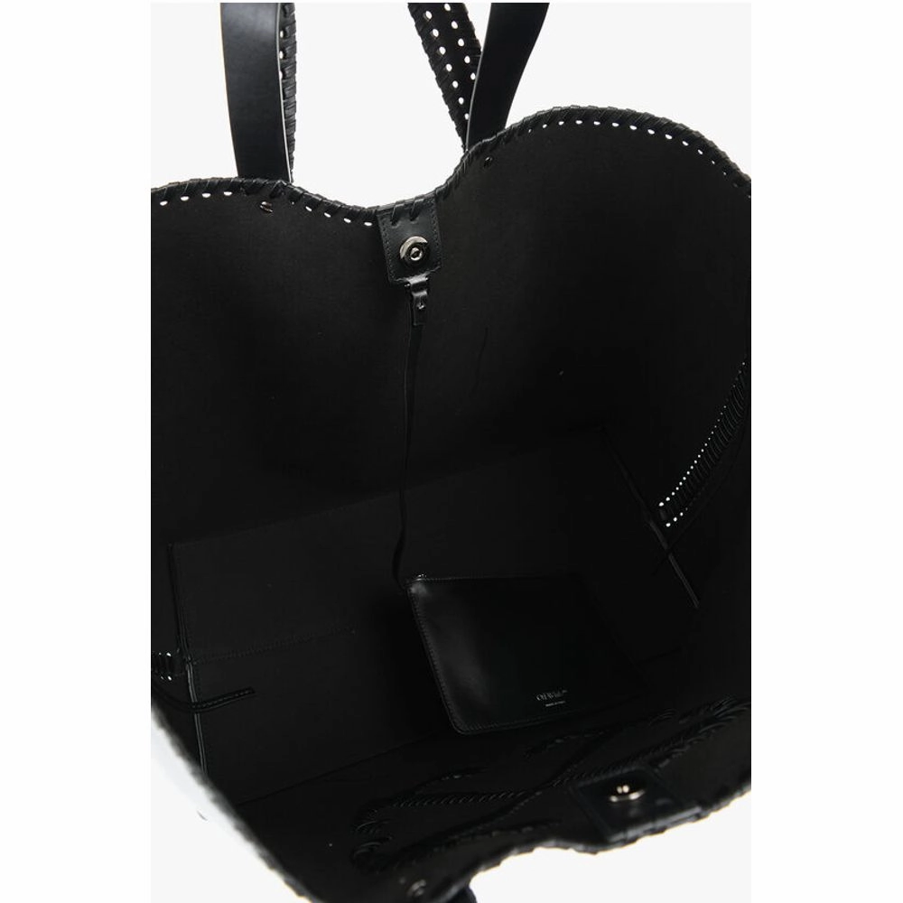Off-White Braided Leather DAY OFF WEAVING Weekend Bag