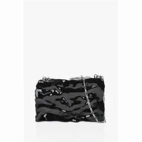 Off-White Embossed Crushed Sculpture Rigid Clutch
