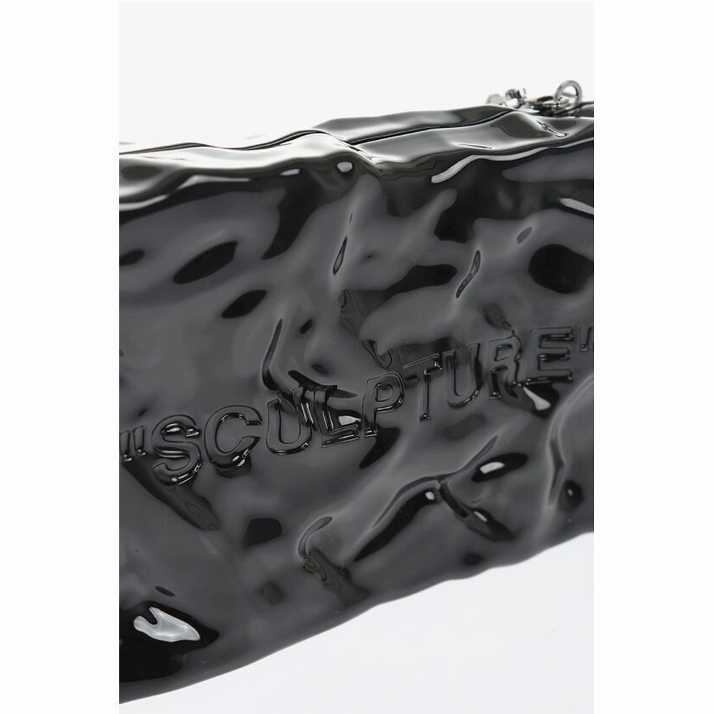 Off-White Embossed Crushed Sculpture Rigid Clutch