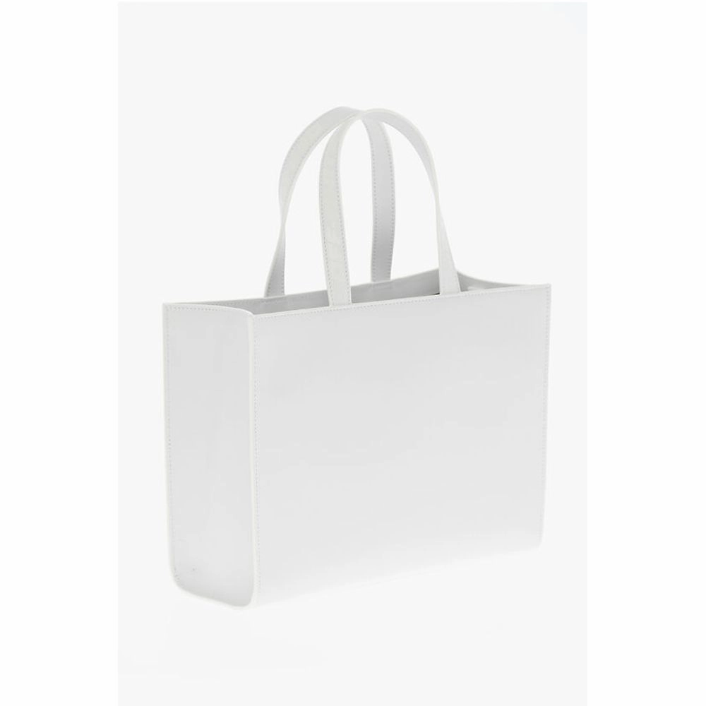 Off-White Leather Printed Tote Bag