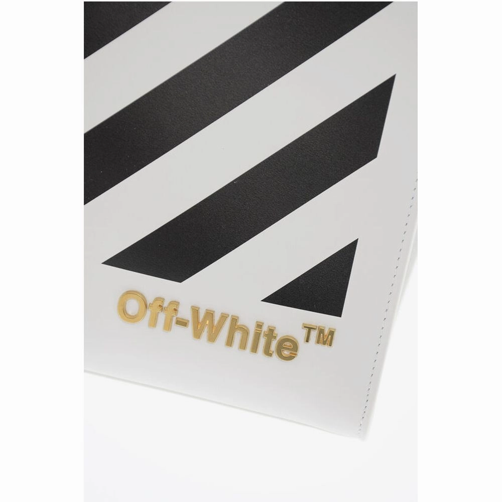 Off-White Leather Printed Tote Bag