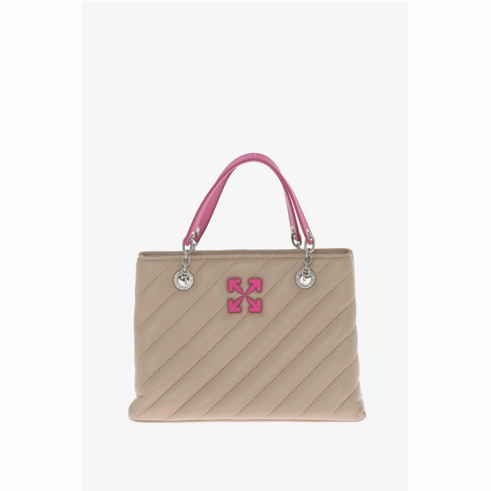 Off-White Quilted Leather JACKHAMMER Tote Bag with Contrasting Details
