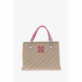 Off-White Quilted Leather JACKHAMMER Tote Bag with Contrasting Details