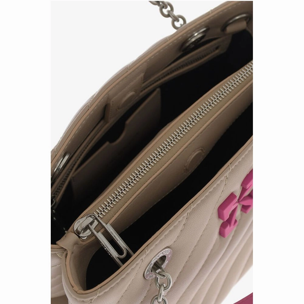 Off-White Quilted Leather JACKHAMMER Tote Bag with Contrasting Details