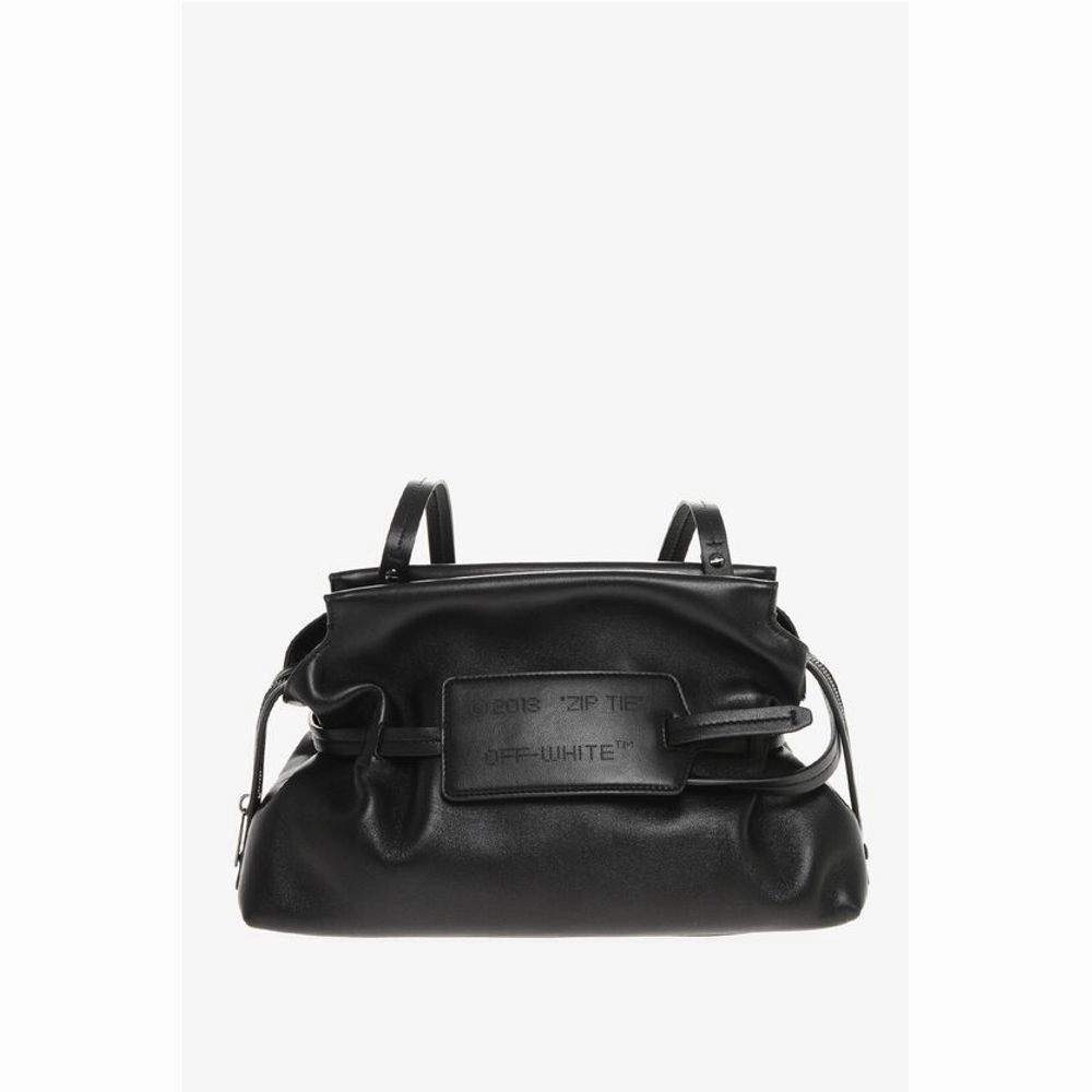 Off-White Solid Color Leather Clutch