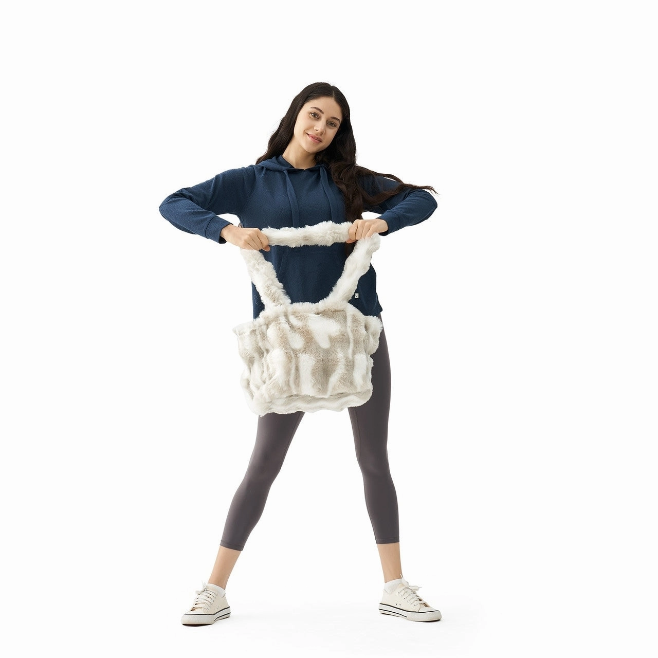 Oh Deer - Coma Inducer Plush Tote - White-Tailed Gray