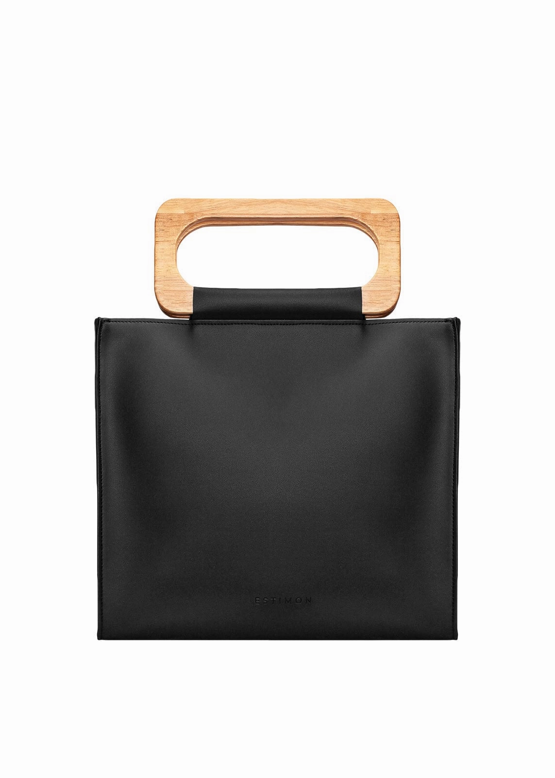 Olive Leather Vegan Bucket Bag | Black