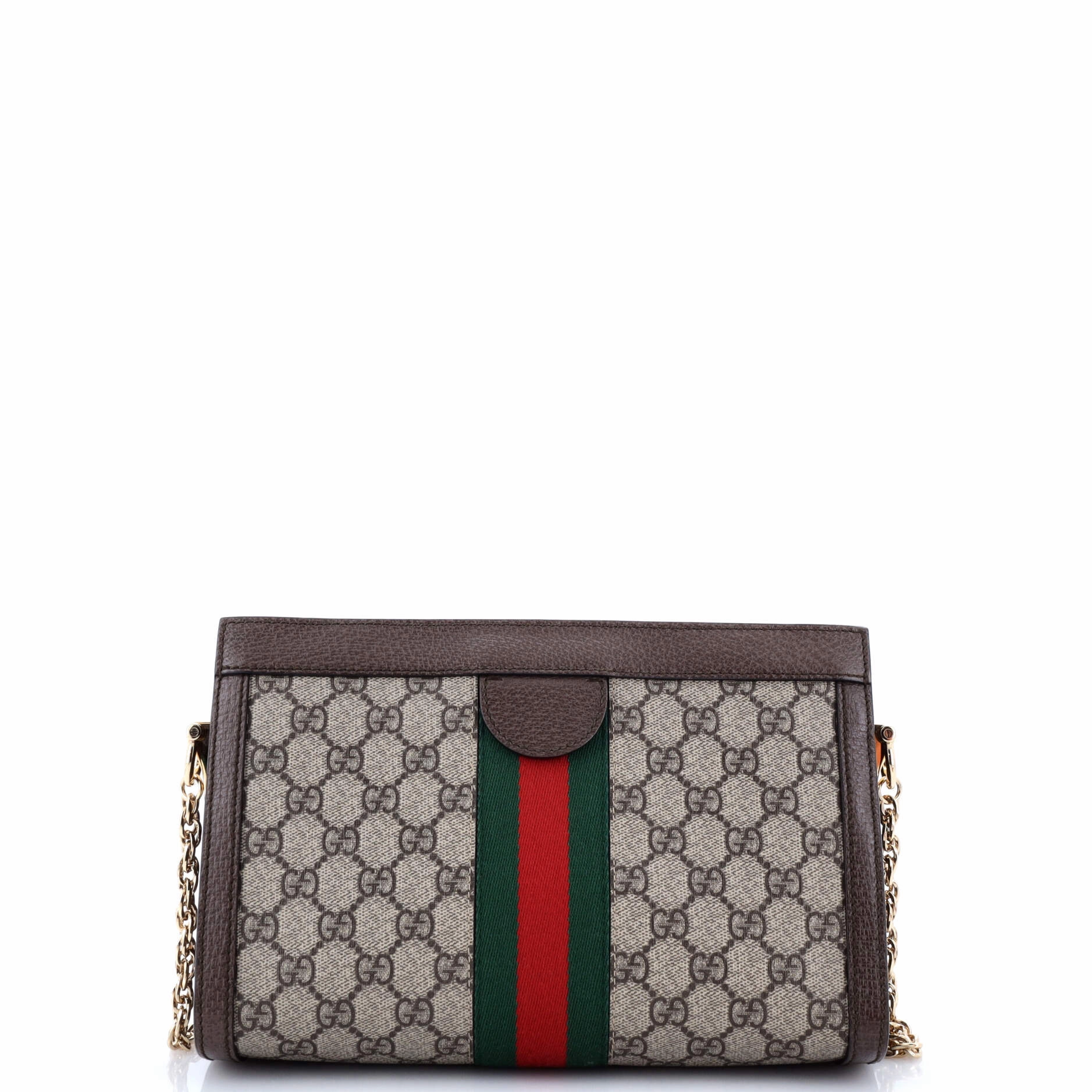 Ophidia Chain Shoulder Bag GG Coated Canvas Small