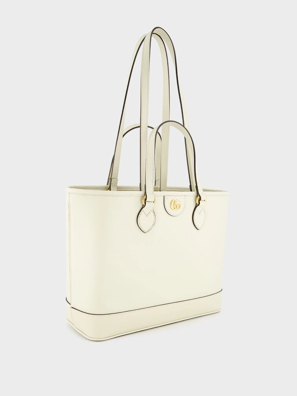 Ophidia Mini White Leather Tote Bag