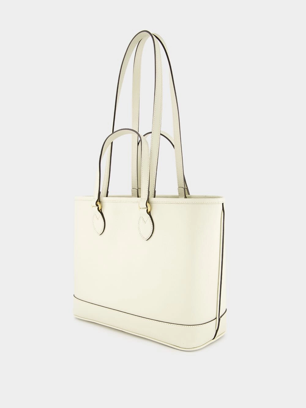 Ophidia Mini White Leather Tote Bag