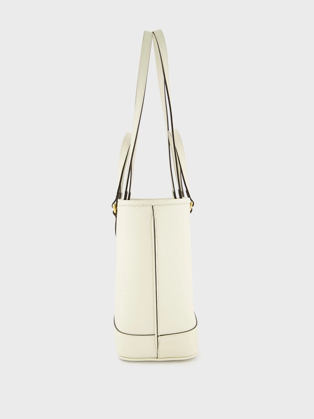Ophidia Mini White Leather Tote Bag