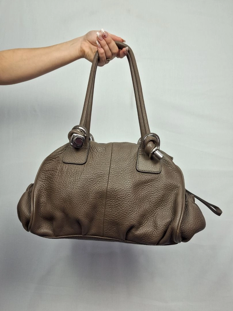 Oroton Taupe Slouchy Shoulder Bag