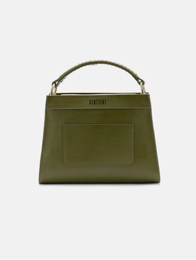 Panthera Desserto Cactus Leather Vegan Tote | Moss Green