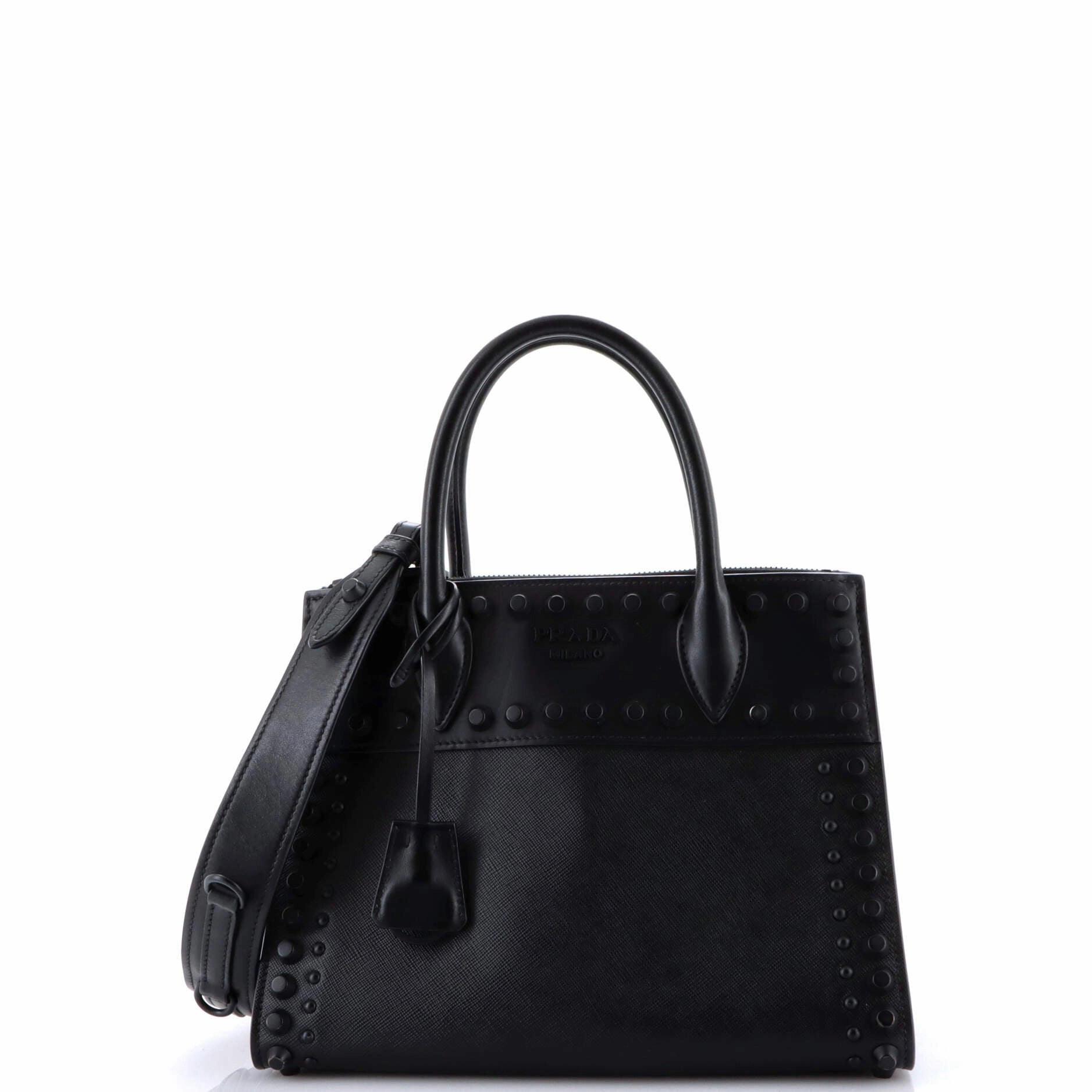 Paradigme Tote Studded Saffiano with City Calf Small
