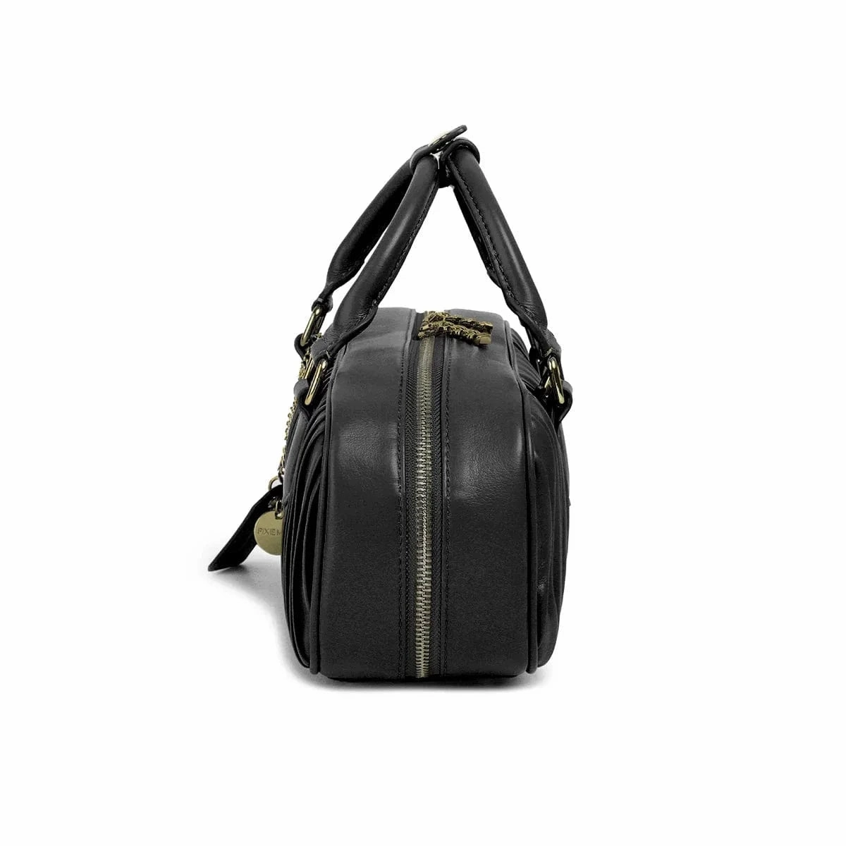 Paris Recycled Vegan Leather Top Handle Bag | Black