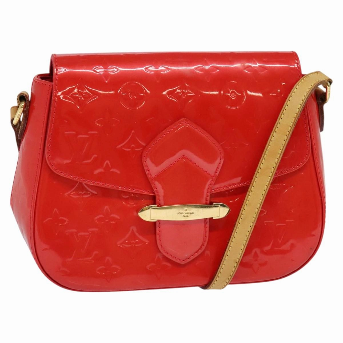 Patent Leather Shoulder Bag with Adjustable Strap