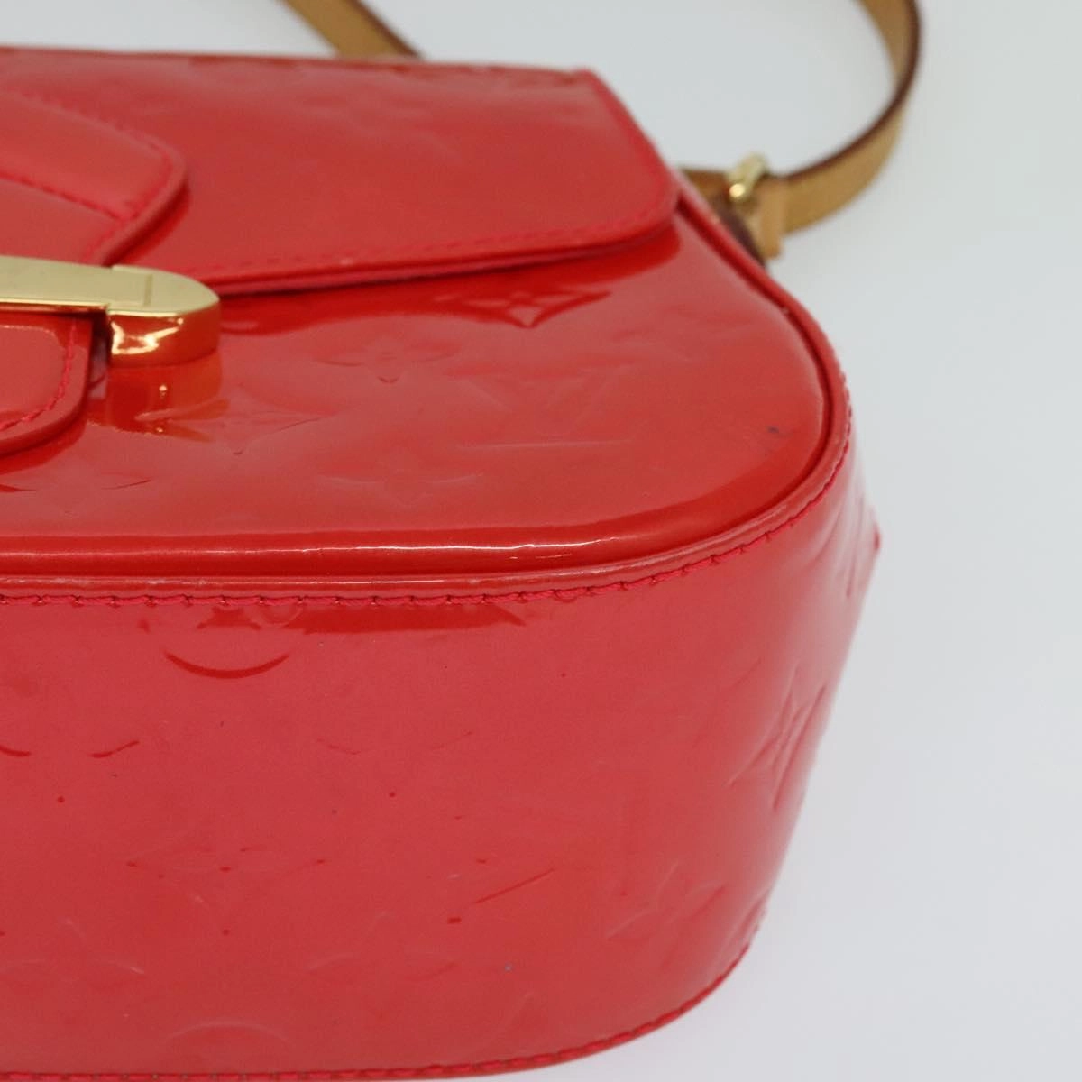 Patent Leather Shoulder Bag with Adjustable Strap