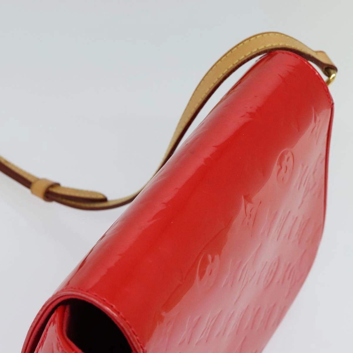 Patent Leather Shoulder Bag with Adjustable Strap