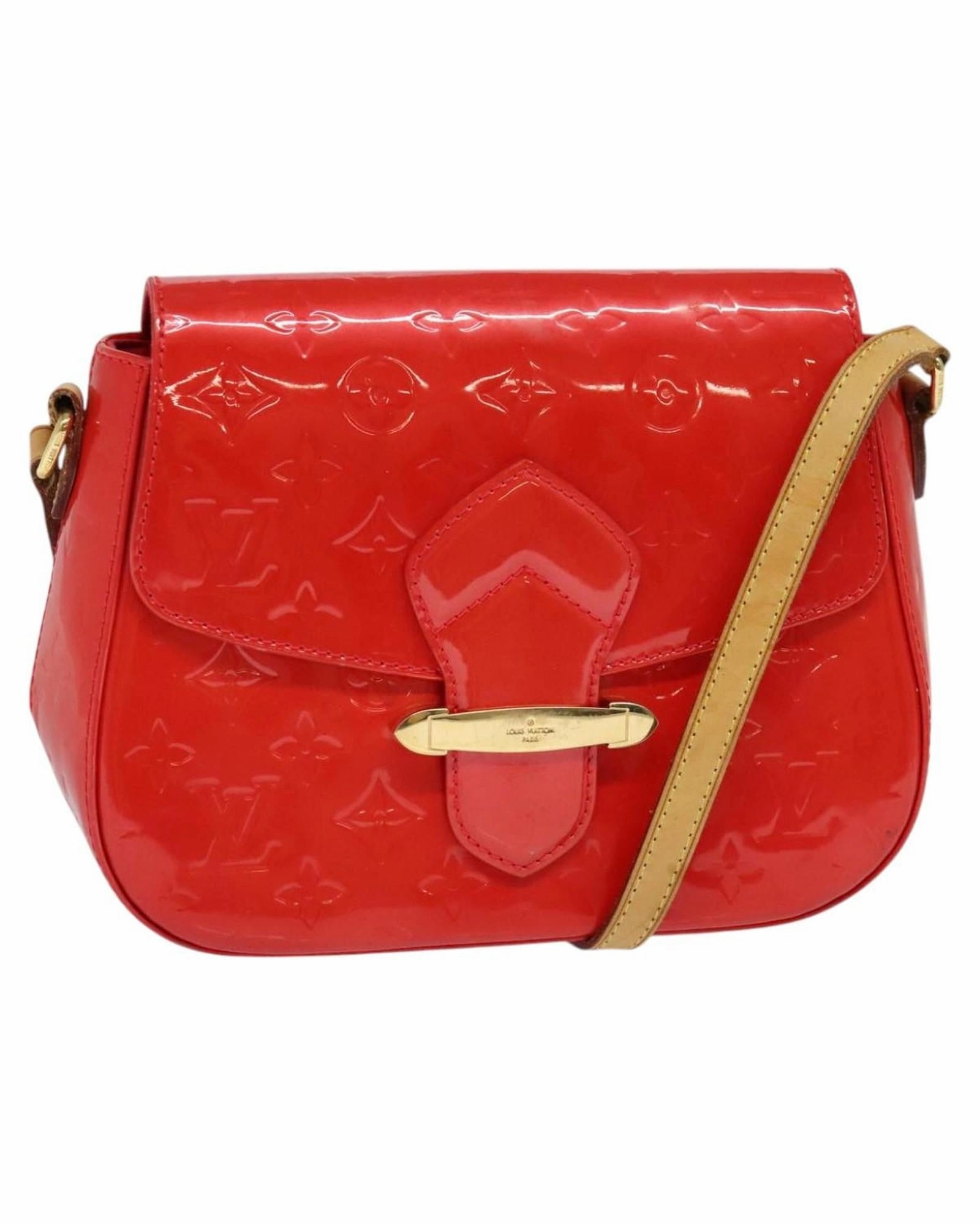 Patent Leather Shoulder Bag with Adjustable Strap