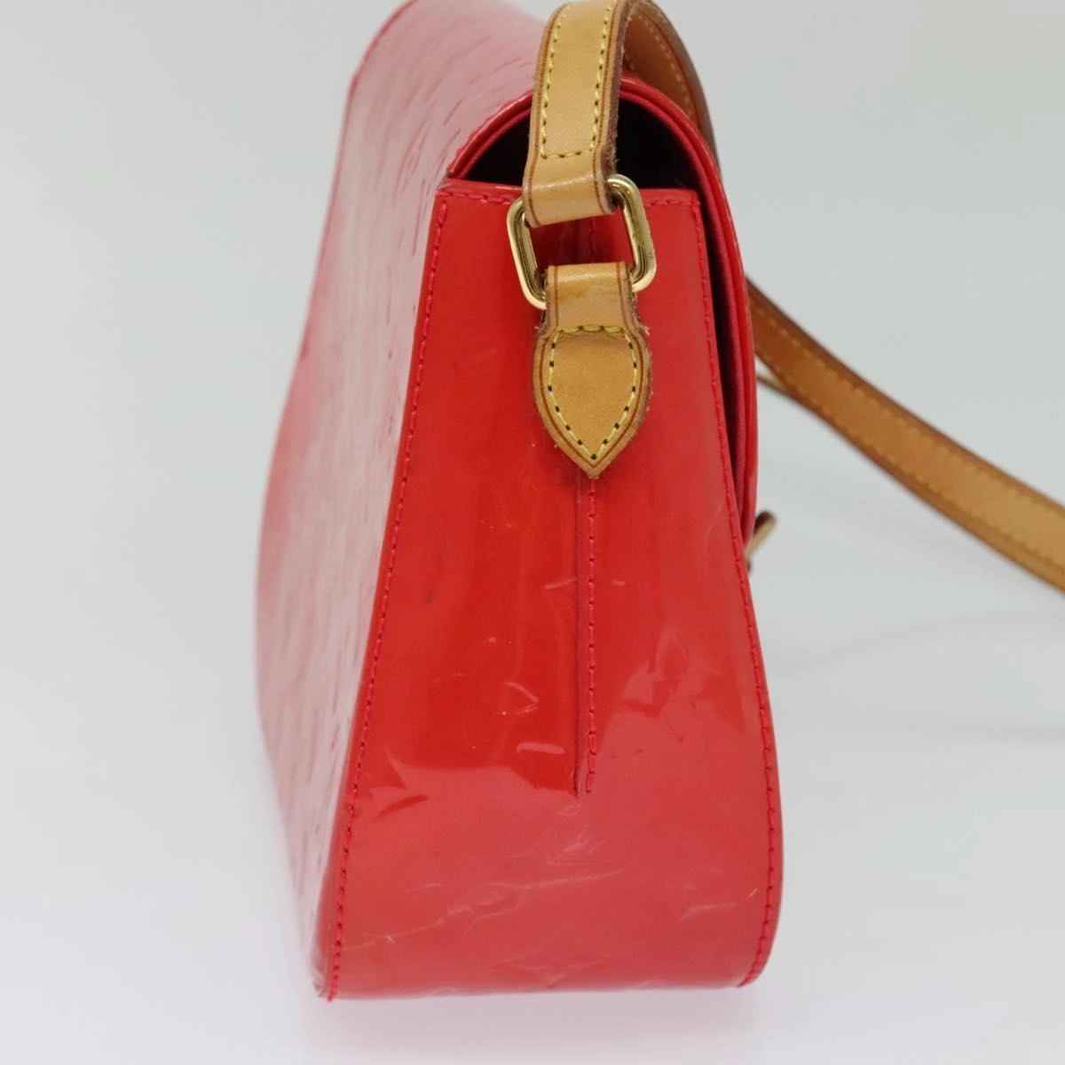 Patent Leather Shoulder Bag with Adjustable Strap