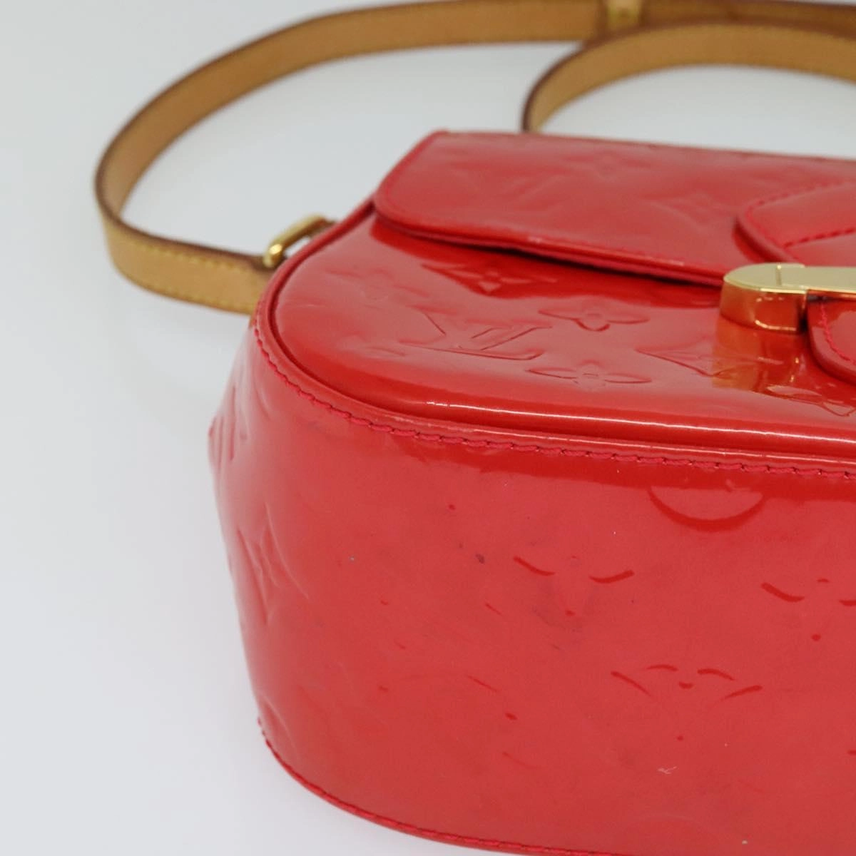 Patent Leather Shoulder Bag with Adjustable Strap