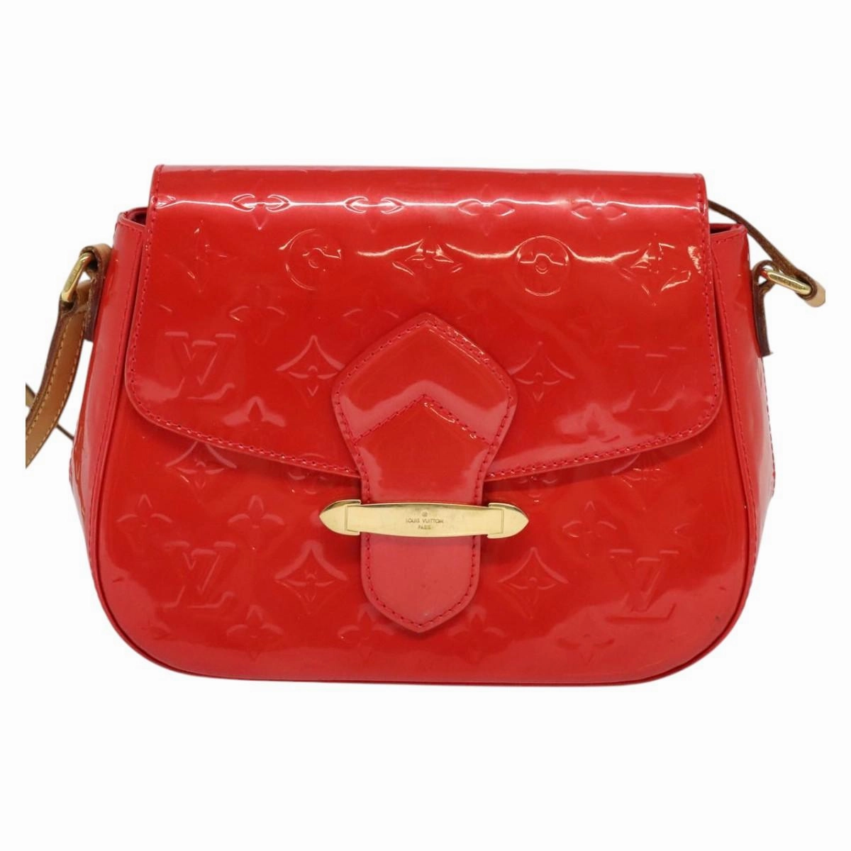 Patent Leather Shoulder Bag with Adjustable Strap