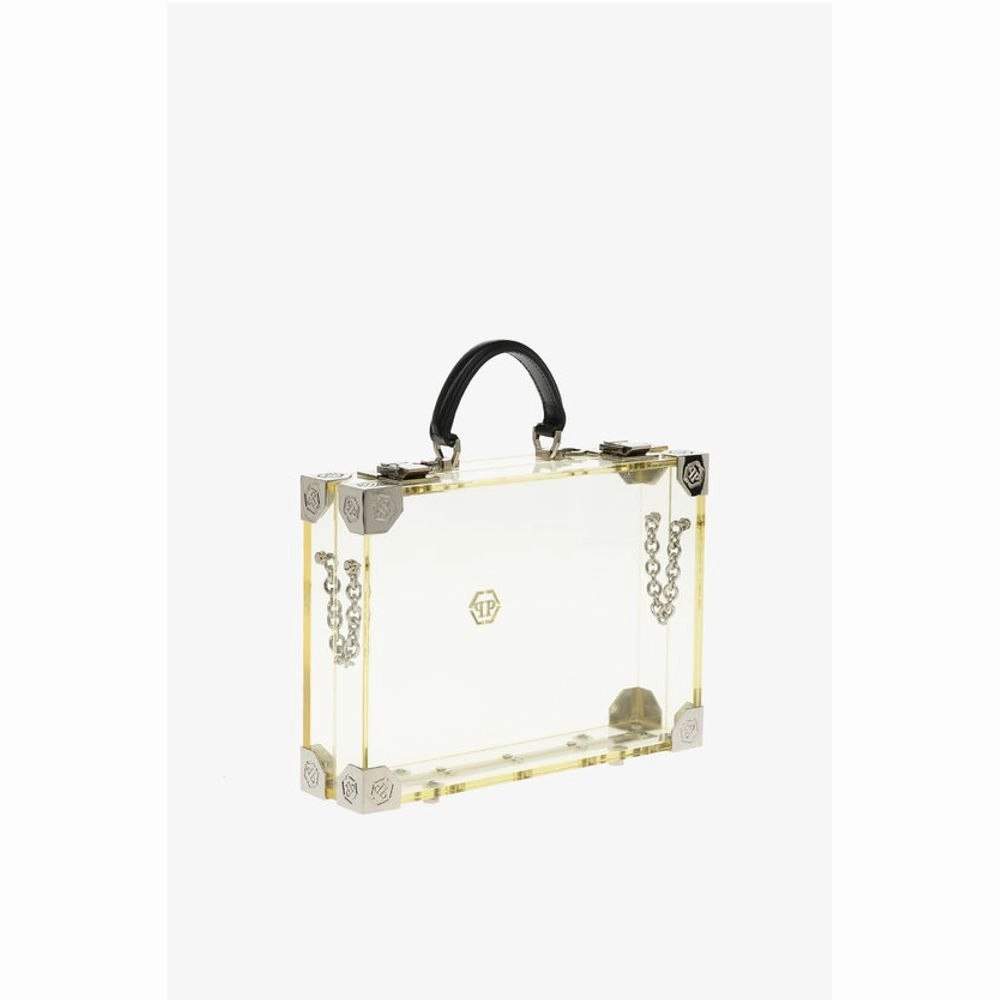 Philipp Plein sheer rigid handbag with removable shoulder strap