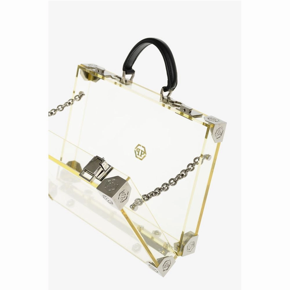 Philipp Plein sheer rigid handbag with removable shoulder strap