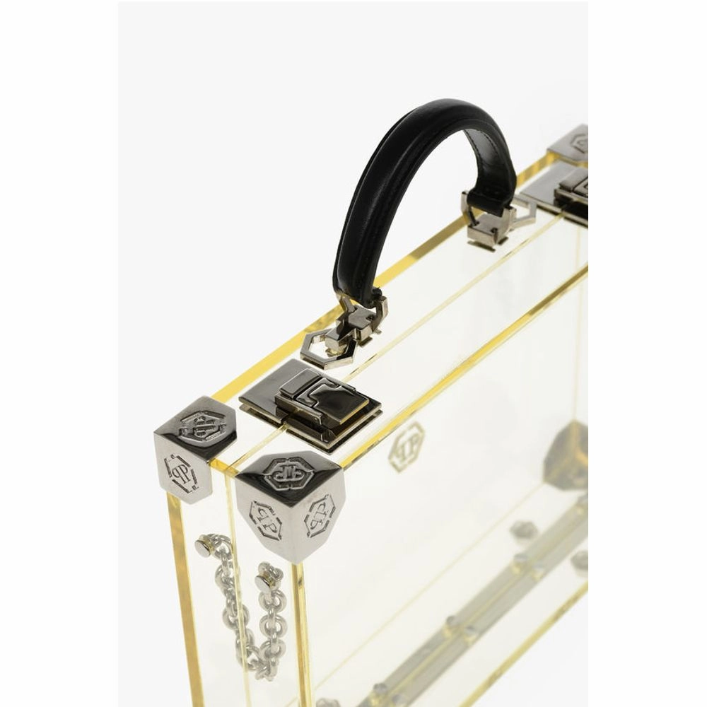 Philipp Plein sheer rigid handbag with removable shoulder strap