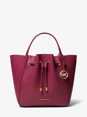 Phoebe Large Faux Leather Bucket Bag