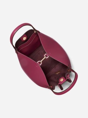 Phoebe Large Faux Leather Bucket Bag