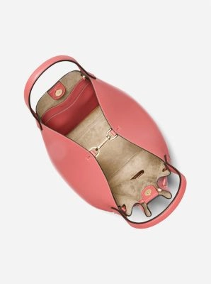Phoebe Large Faux Leather Bucket Bag