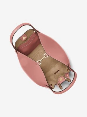 Phoebe Large Faux Leather Bucket Bag
