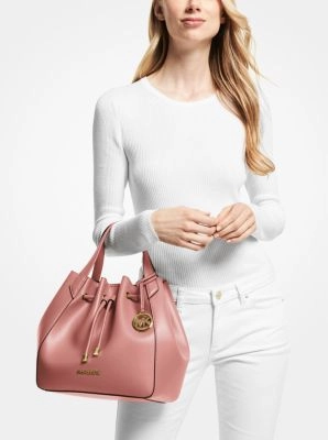 Phoebe Large Faux Leather Bucket Bag