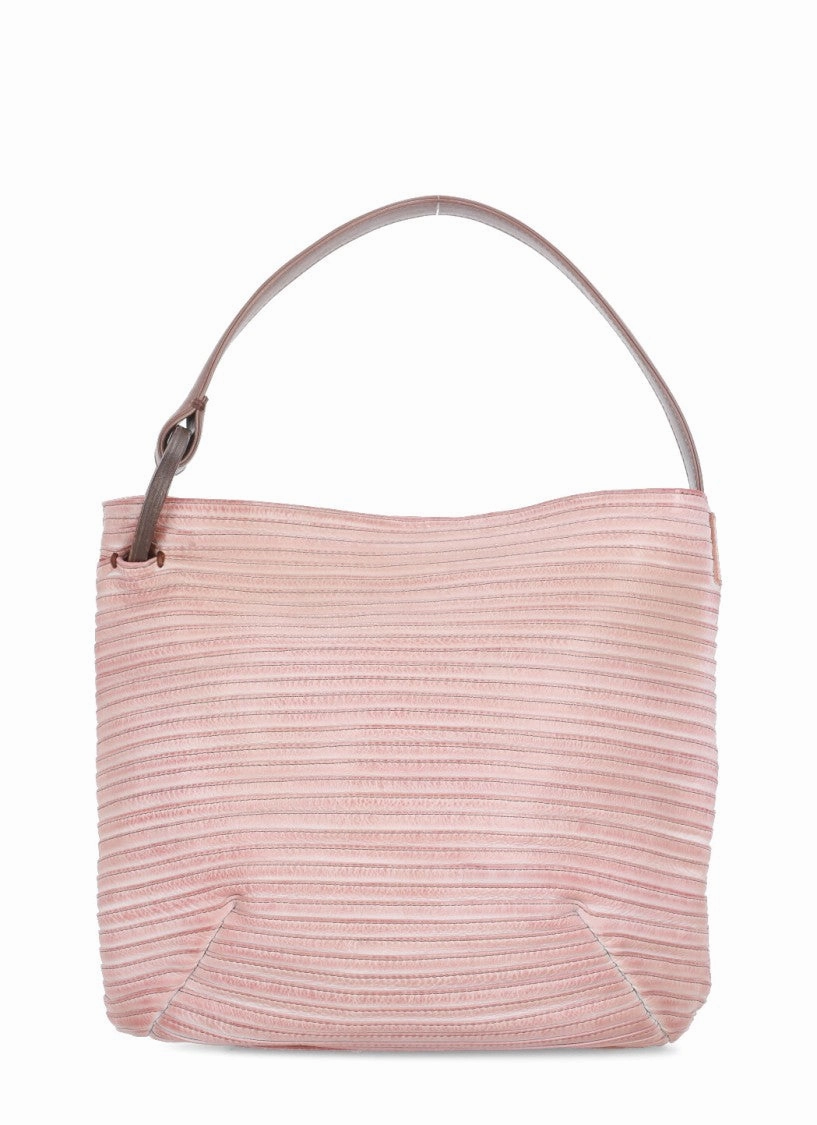 Pink Leather Shoulder Bag